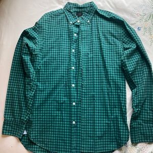 Men’s J Crew Checkered Button Down. Size Medium.